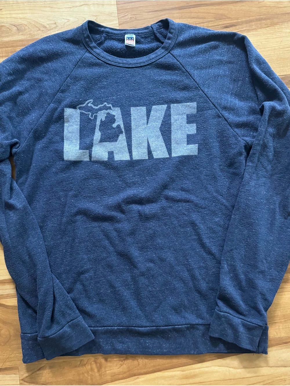 Navy 'Michigan LAKE' Graphic Sweatshirt